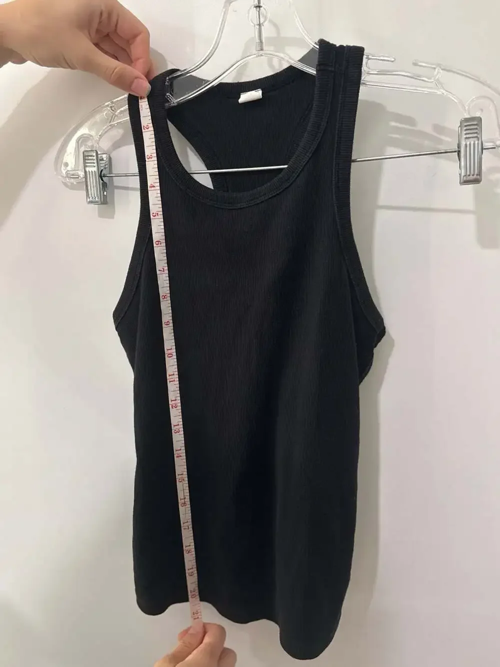 Alo Yoga Black Ribbed Racerback Tank Top